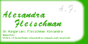 alexandra fleischman business card